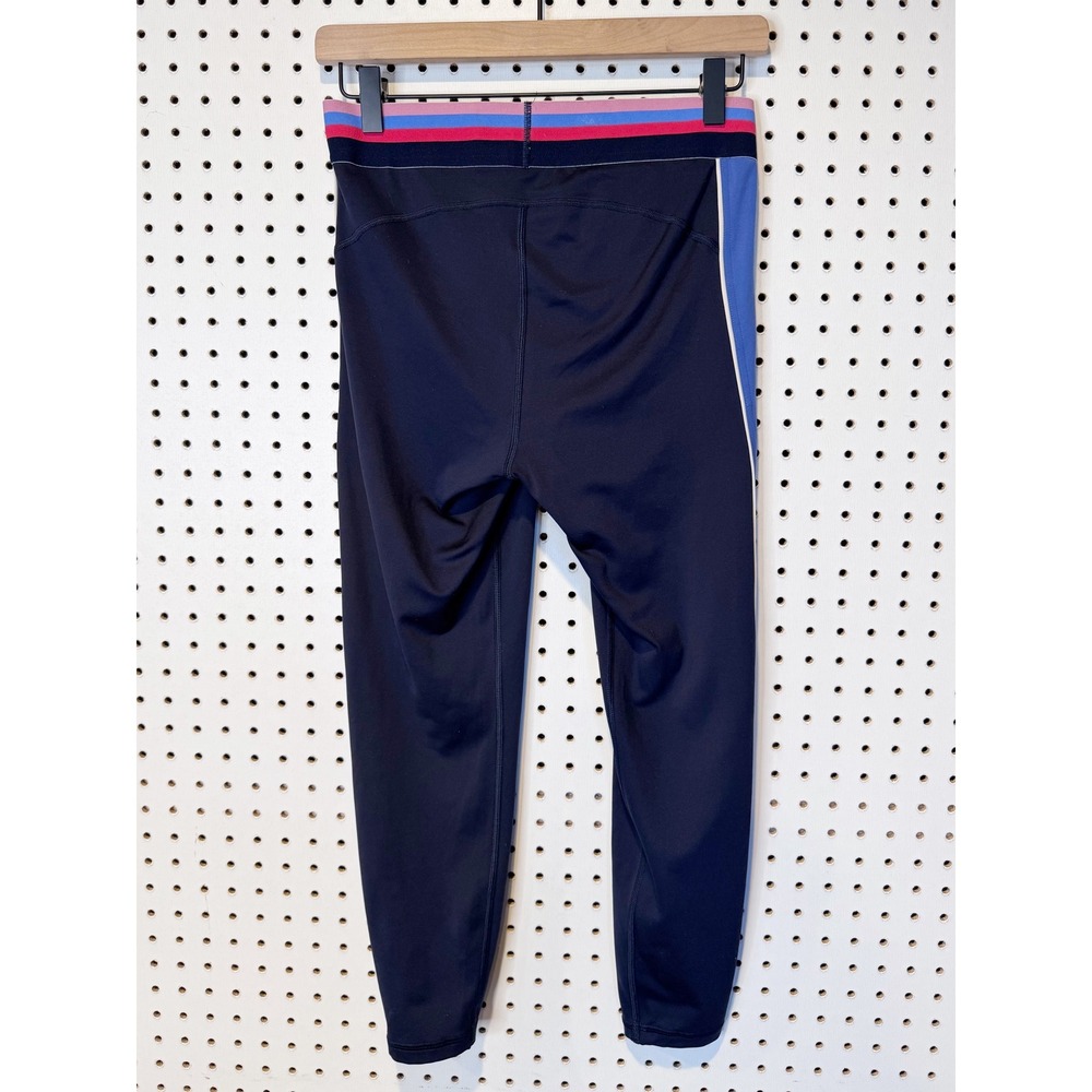 GAP | GapFit Eclipse Navy Blue Colorblock Side Stripe Athletic Leggings M - Picture 2 of 5